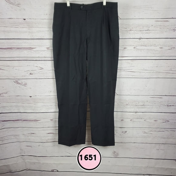 wool & cashmere plus size black slacks ( 5 for $20 ) - Picture 1 of 7
